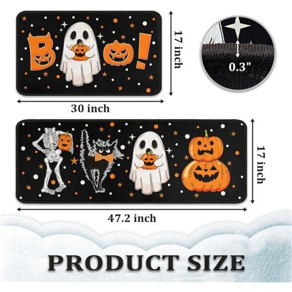 Halloween Kitchen Rugs and Mats for Floor, Halloween Decorations for Home - Picture 2 of 7